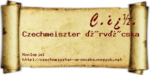 Czechmeiszter Árvácska névjegykártya